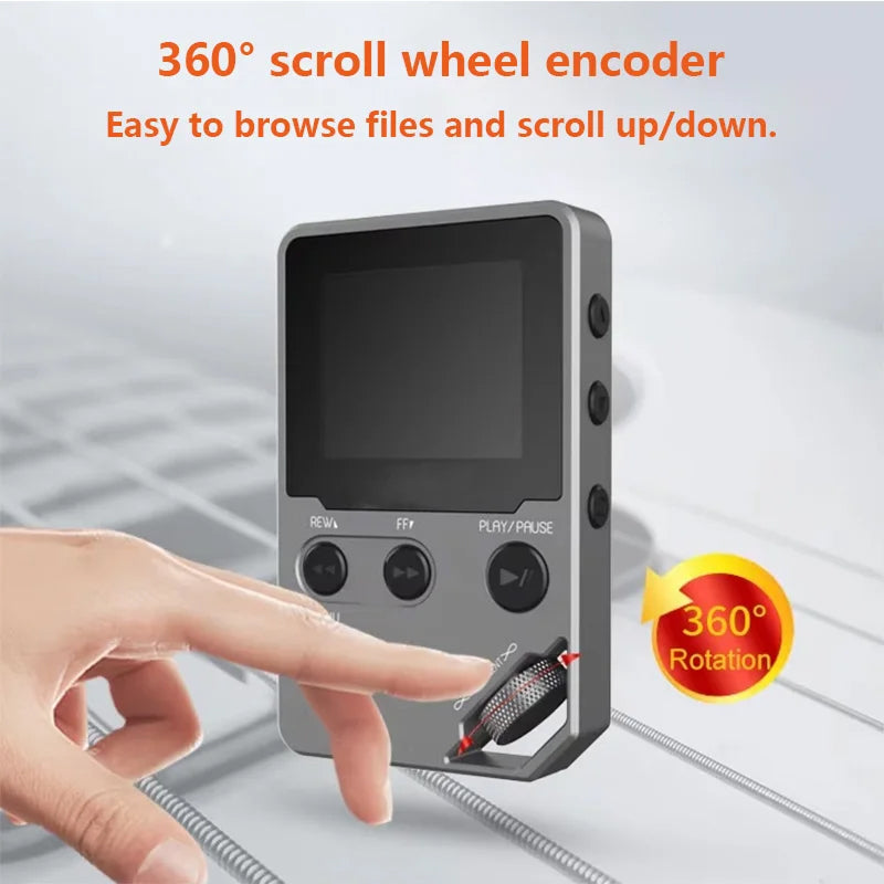 EjoyMuzi Portable Hi-Fi MP3 Player with 50-Hour Battery