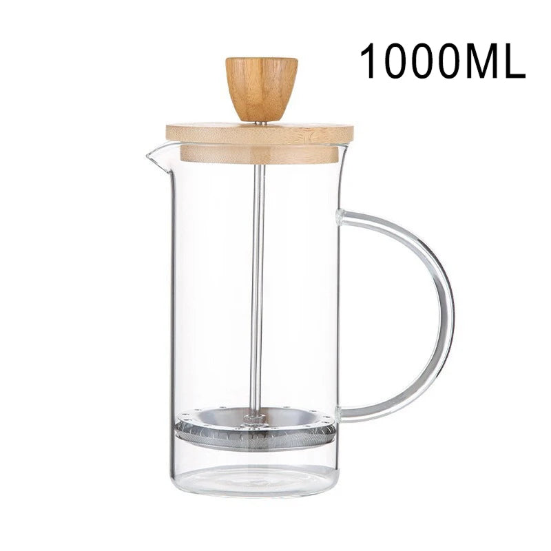 ElyTarus Borosilicate Glass French Press Coffee Maker