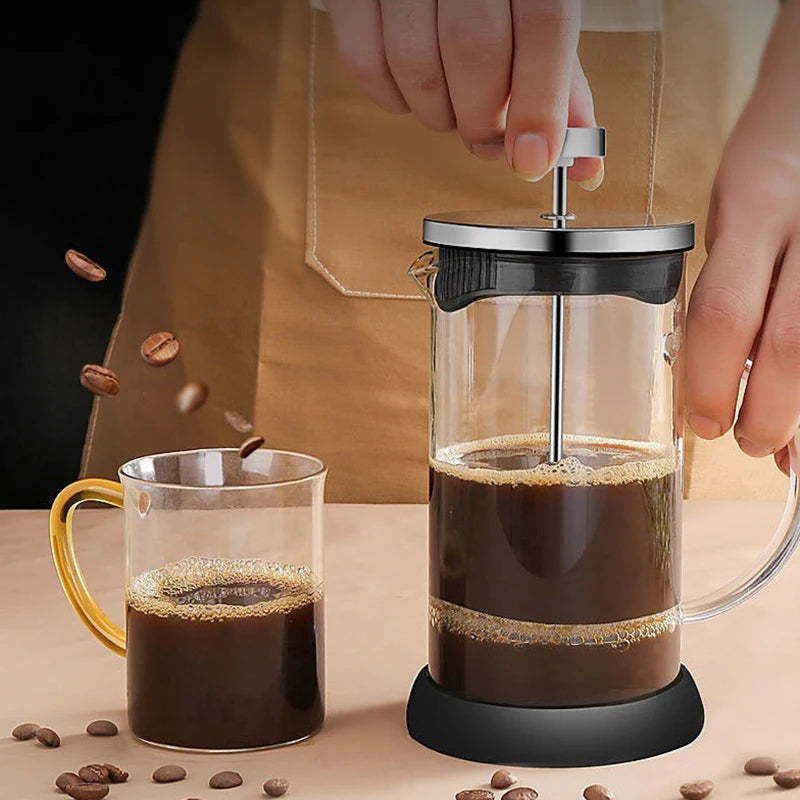 ElyTarus Borosilicate Glass French Press Coffee Maker