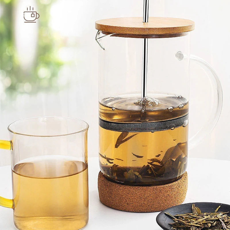 ElyTarus Borosilicate Glass French Press Coffee Maker
