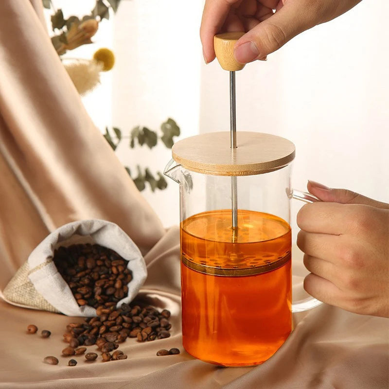 ElyTarus Borosilicate Glass French Press Coffee Maker