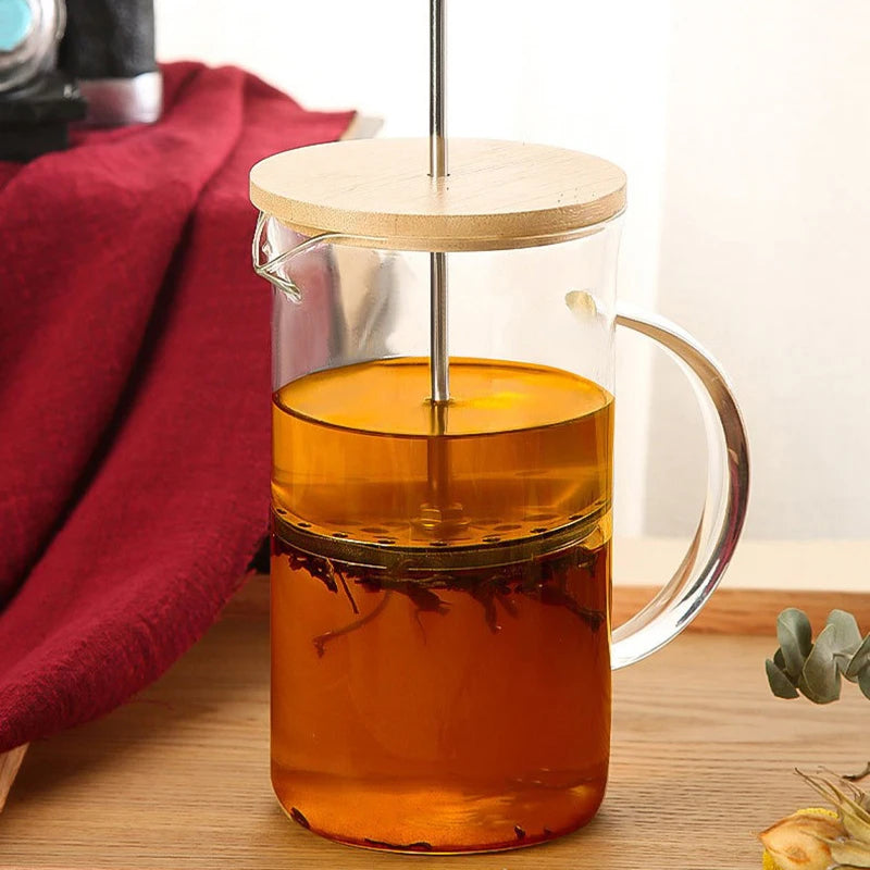 ElyTarus Borosilicate Glass French Press Coffee Maker