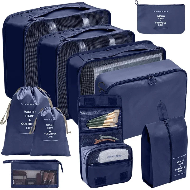 ElyVoile 7-Piece Travel Packing Cubes & Hanging Wash Bag