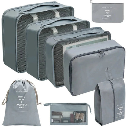 ElyVoile 7-Piece Travel Packing Cubes & Hanging Wash Bag