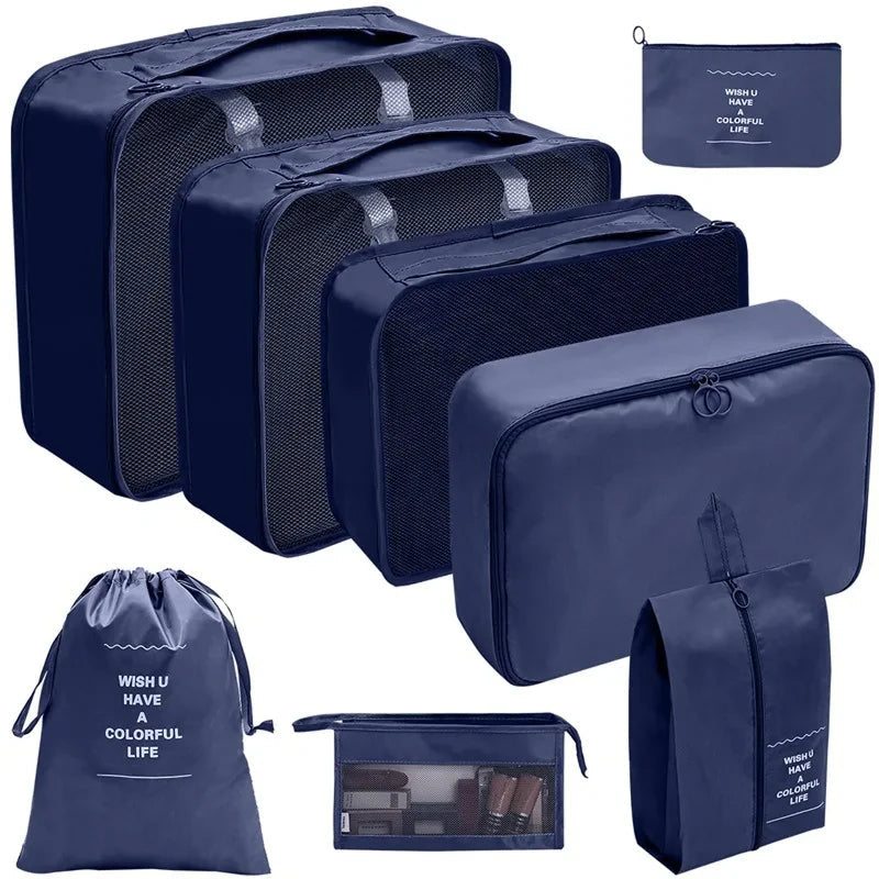 ElyVoile 7-Piece Travel Packing Cubes & Hanging Wash Bag