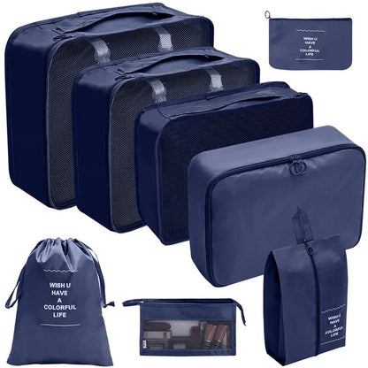 ElyVoile 7-Piece Travel Packing Cubes & Hanging Wash Bag