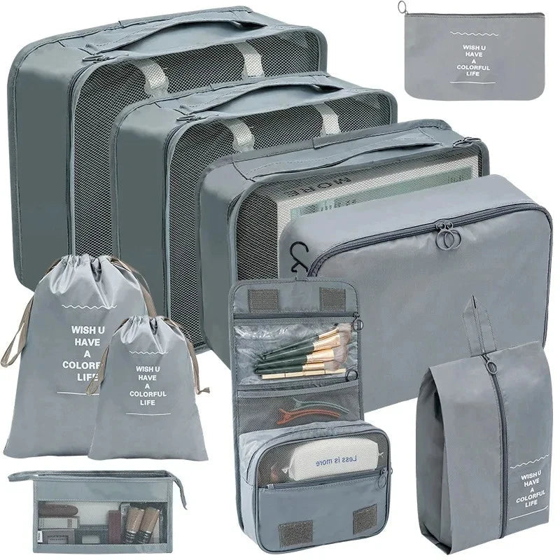 ElyVoile 7-Piece Travel Packing Cubes & Hanging Wash Bag