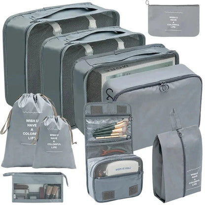 ElyVoile 7-Piece Travel Packing Cubes & Hanging Wash Bag
