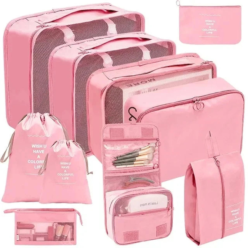 ElyVoile 7-Piece Travel Packing Cubes & Hanging Wash Bag