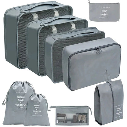 ElyVoile 7-Piece Travel Packing Cubes & Hanging Wash Bag