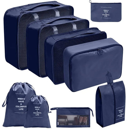 ElyVoile 7-Piece Travel Packing Cubes & Hanging Wash Bag