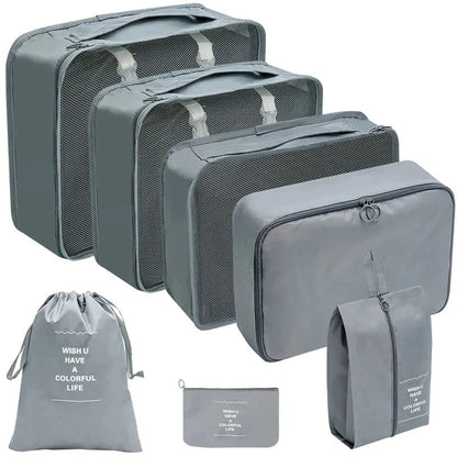ElyVoile 7-Piece Travel Packing Cubes & Hanging Wash Bag