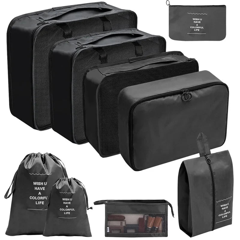 ElyVoile 7-Piece Travel Packing Cubes & Hanging Wash Bag