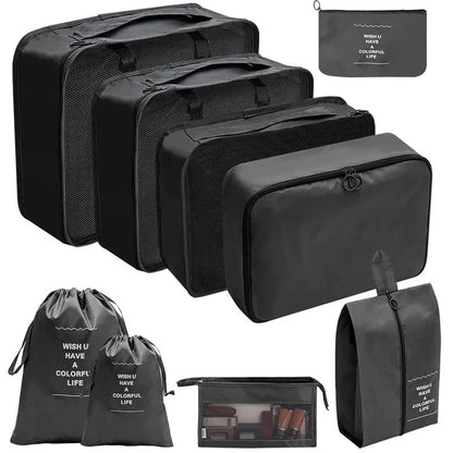 ElyVoile 7-Piece Travel Packing Cubes & Hanging Wash Bag