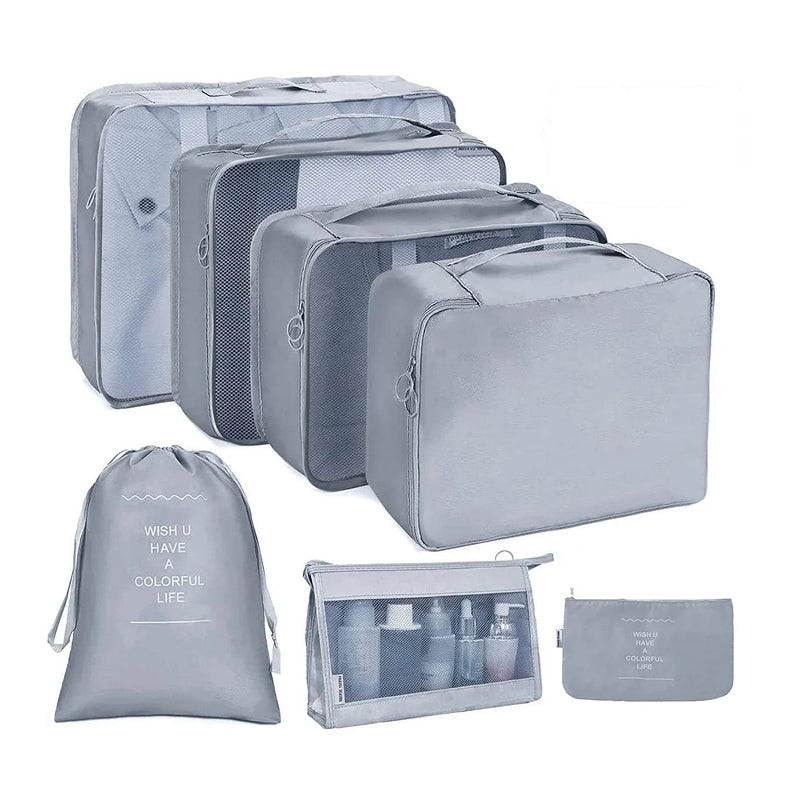 ElyVoile 7-Piece Travel Packing Cubes & Hanging Wash Bag