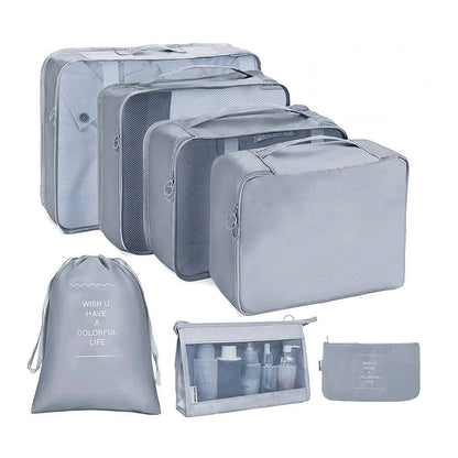ElyVoile 7-Piece Travel Packing Cubes & Hanging Wash Bag