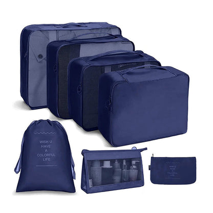 ElyVoile 7-Piece Travel Packing Cubes & Hanging Wash Bag