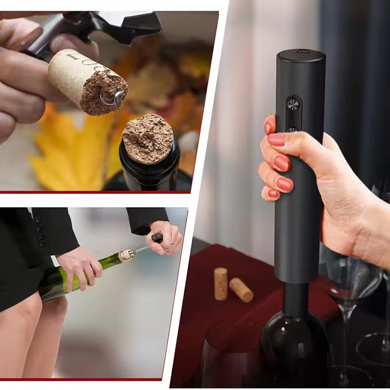 EnziVine 4-in-1 Electric Wine Bottle Opener Gift Set