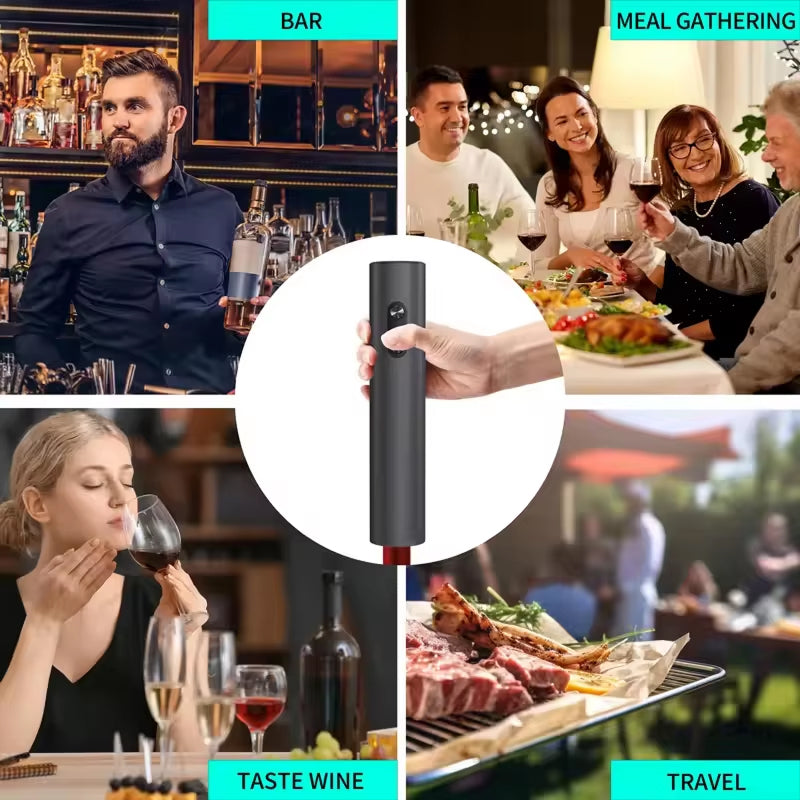 EnziVine 4-in-1 Electric Wine Bottle Opener Gift Set