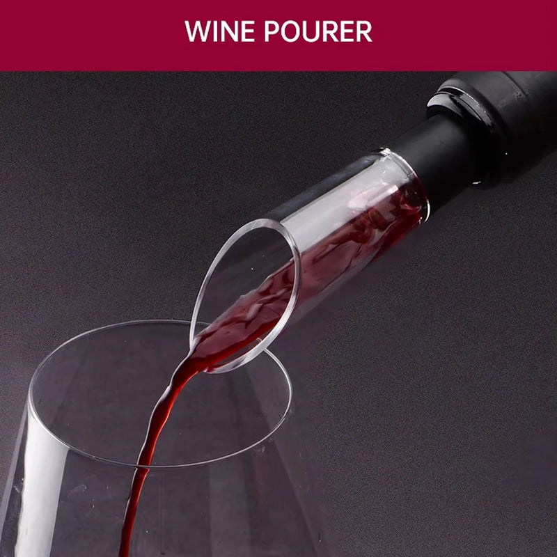 EnziVine 4-in-1 Electric Wine Bottle Opener Gift Set