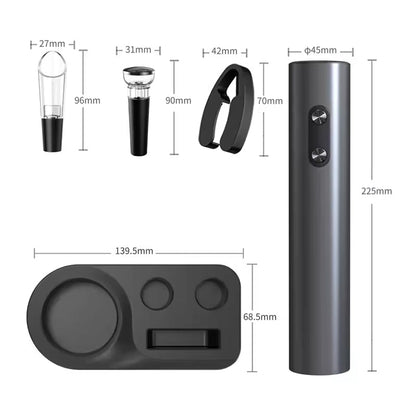 EnziVine 4-in-1 Electric Wine Bottle Opener Gift Set