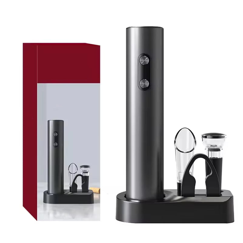 EnziVine 4-in-1 Electric Wine Bottle Opener Gift Set