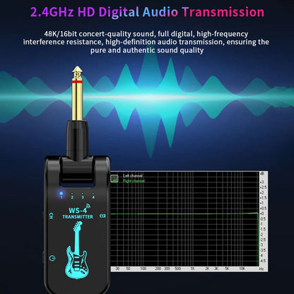 InsMazid Wireless Guitar Transmitter and Receiver 48K HD Audio