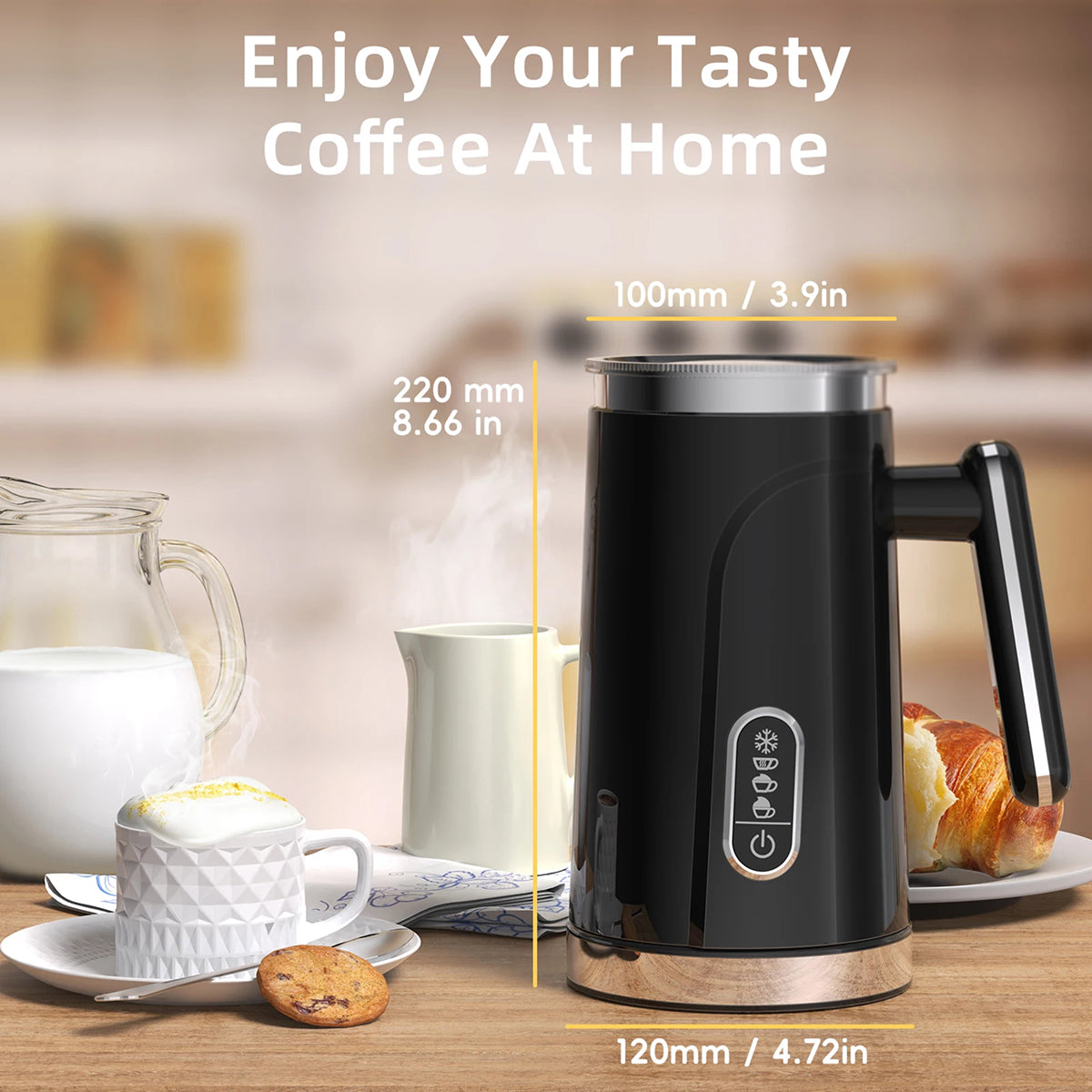 ChocoJiva Smart Hot Chocolate Maker – Automatic Milk Frother, Rapid Thermal Heating & Easy-Pour Spout