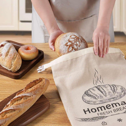 BeeBredix Reusable Organic Beeswax Bread Bag for Sourdough