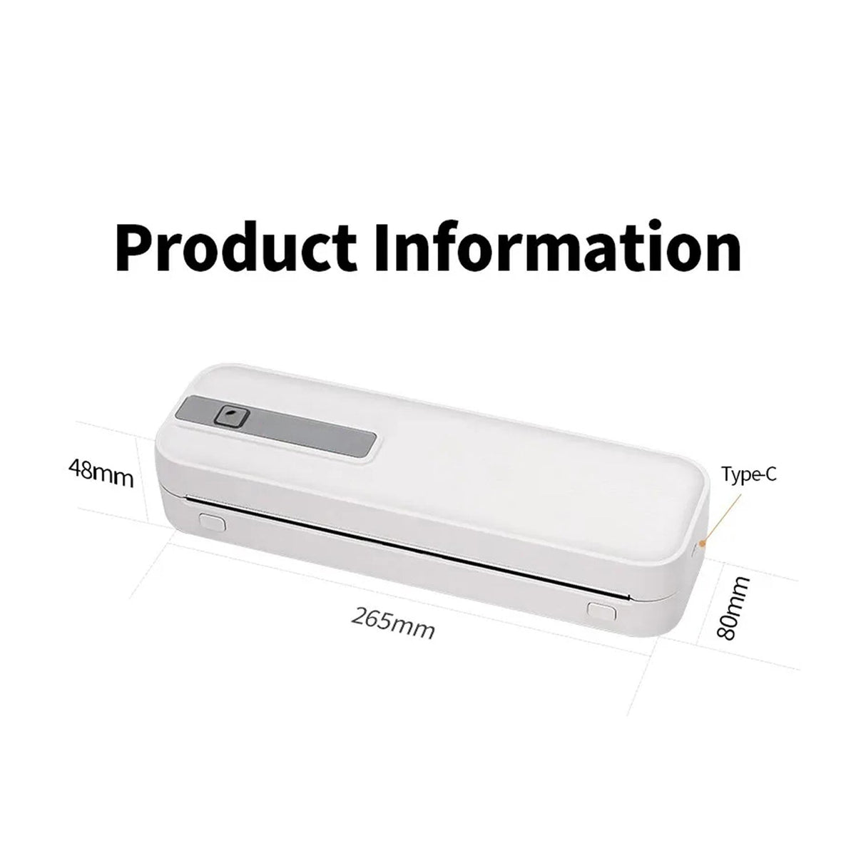 FastConnit Inkless Portable Thermal Printer Bluetooth