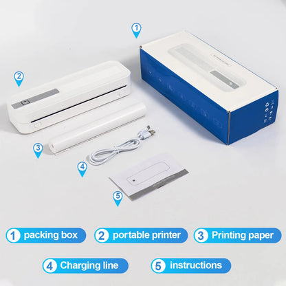 FastConnit Inkless Portable Thermal Printer Bluetooth