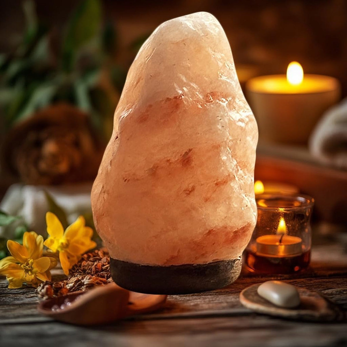 FaveBirch Authentic Himalayan Salt Lamp with 7-Color LED Cycling