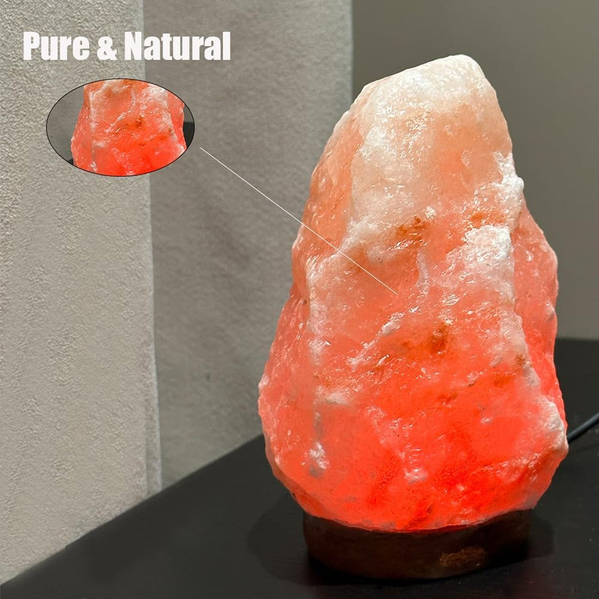 FaveBirch Authentic Himalayan Salt Lamp with 7-Color LED Cycling