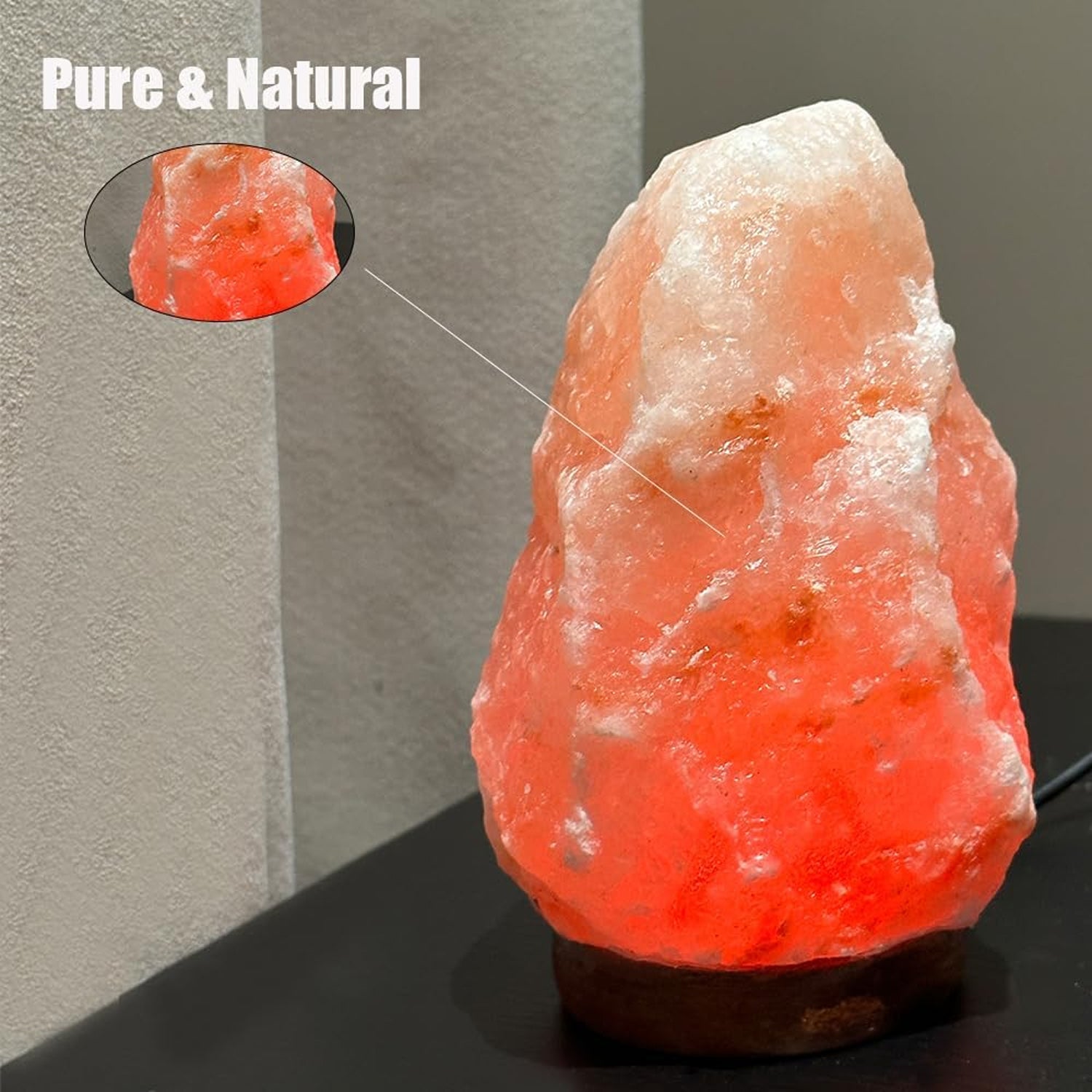 FaveBirch Authentic Himalayan Salt Lamp with 7-Color LED Cycling