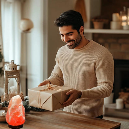 FaveBirch Authentic Himalayan Salt Lamp with 7-Color LED Cycling