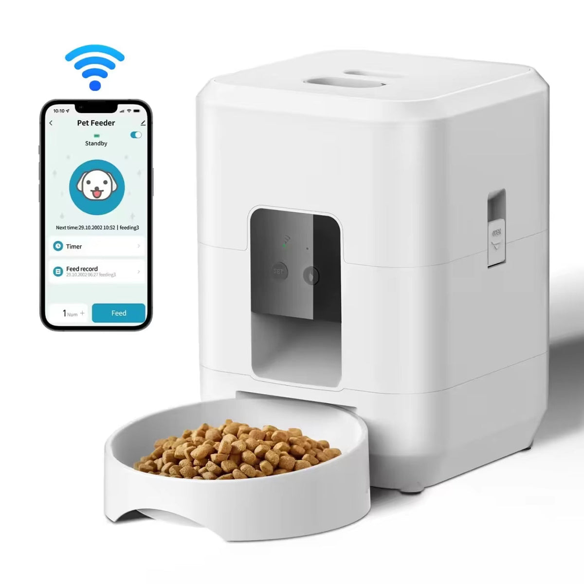 BostFoni WiFi Automatic Pet Feeder with App Control & Battery Backup