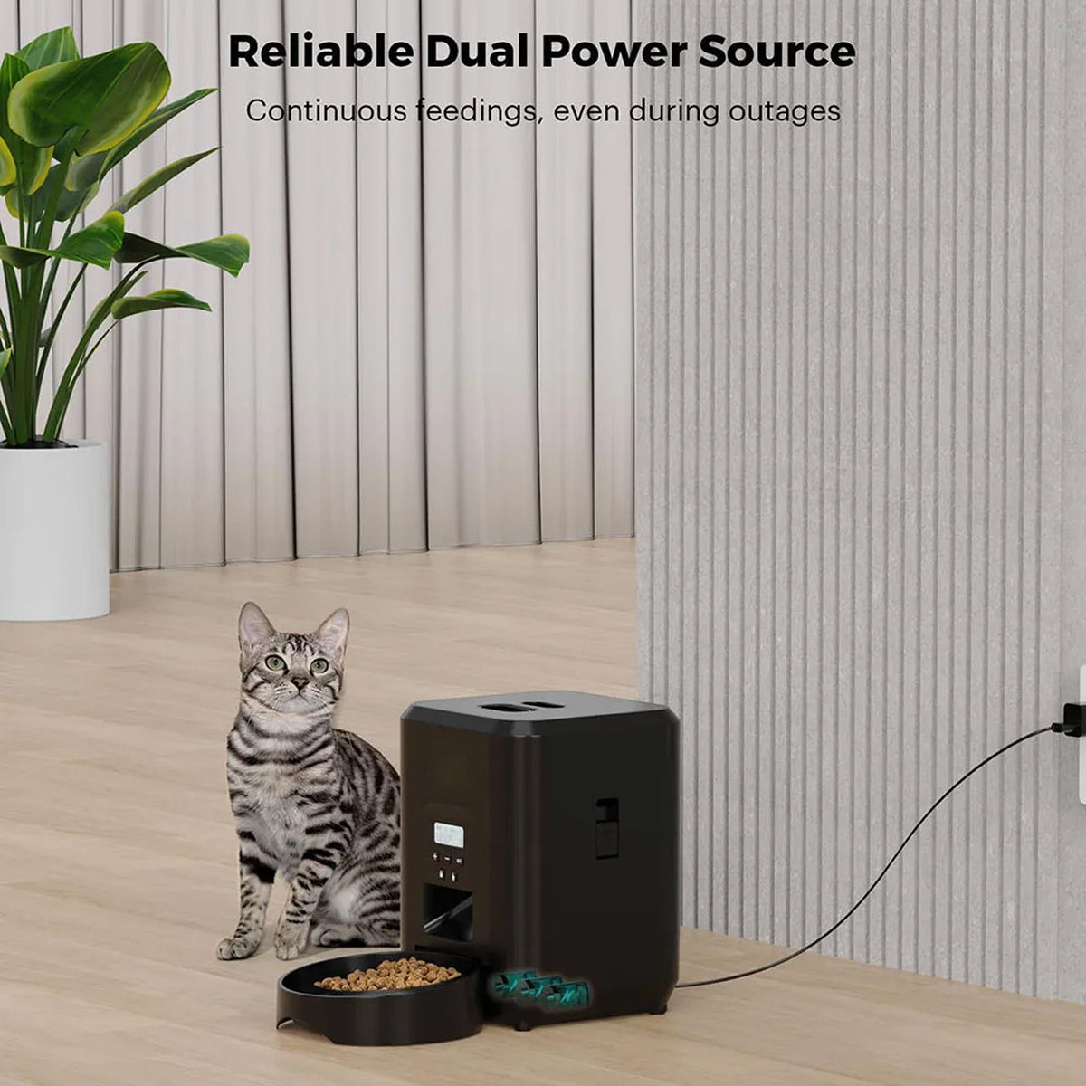 BostFoni WiFi Automatic Pet Feeder with App Control & Battery Backup
