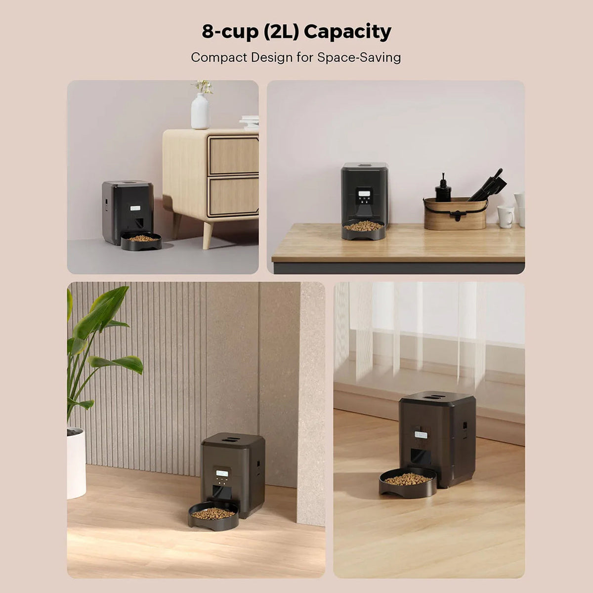BostFoni WiFi Automatic Pet Feeder with App Control & Battery Backup