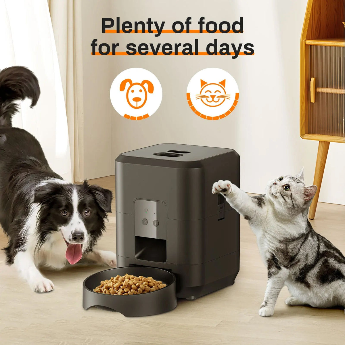 BostFoni WiFi Automatic Pet Feeder with App Control & Battery Backup