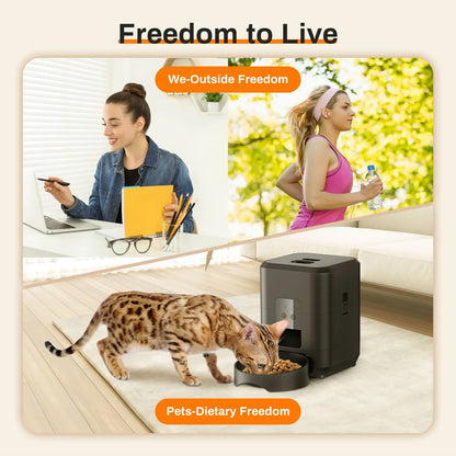 BostFoni WiFi Automatic Pet Feeder with App Control & Battery Backup