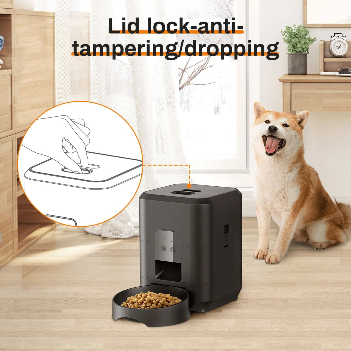 BostFoni WiFi Automatic Pet Feeder with App Control & Battery Backup