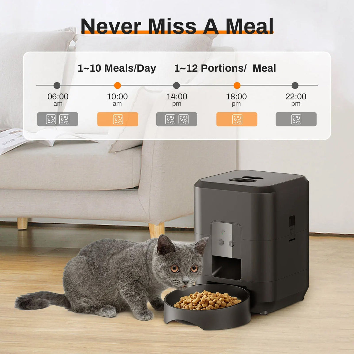 BostFoni WiFi Automatic Pet Feeder with App Control & Battery Backup