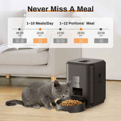 BostFoni WiFi Automatic Pet Feeder with App Control & Battery Backup