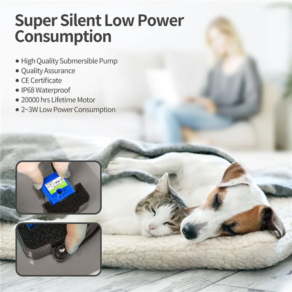 FeliFlowa 4-Stage Filtration Quiet Cat Water Fountain