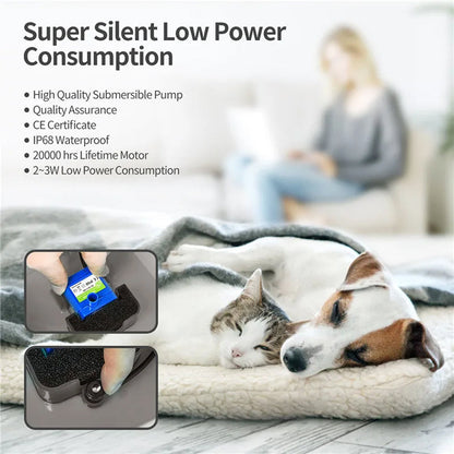 FeliFlowa 4-Stage Filtration Quiet Cat Water Fountain