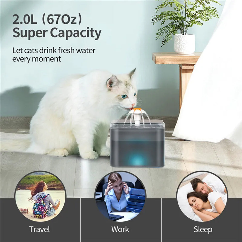 FeliFlowa 4-Stage Filtration Quiet Cat Water Fountain