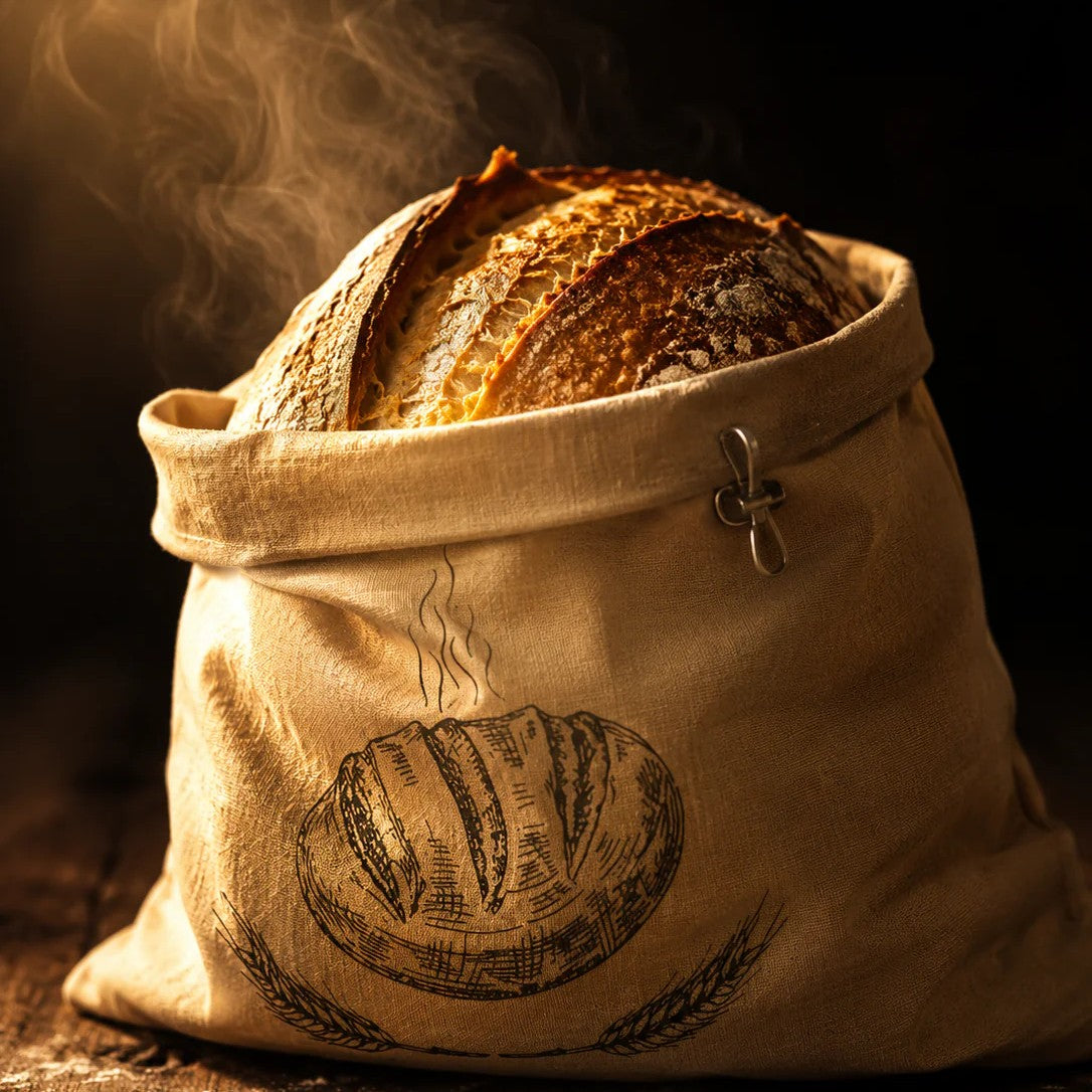 BeeBredix Organic Beeswax Reusable Bread Bag for Kitchen Storage