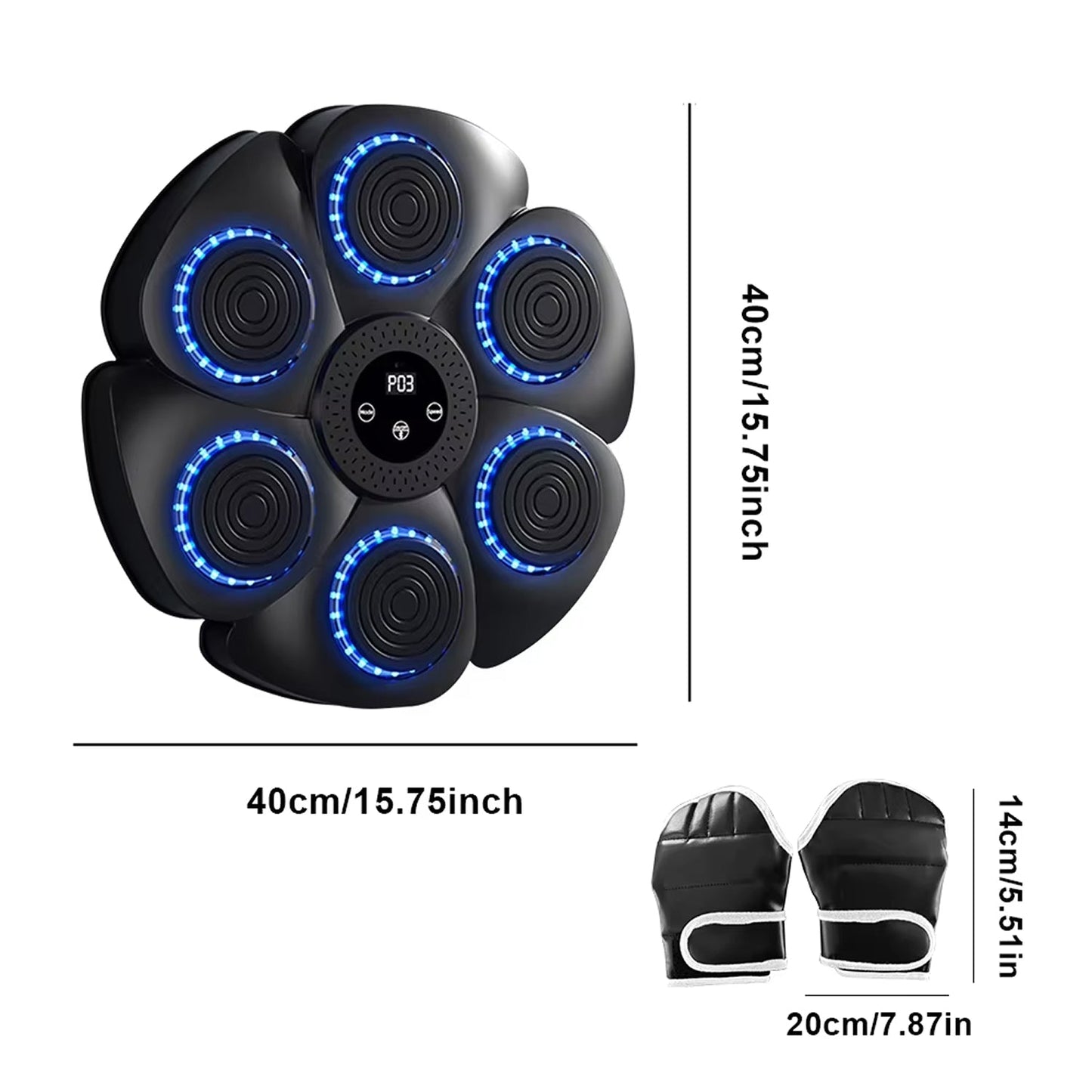Interactive Music Boxing Machine with LED Lights & Bluetooth