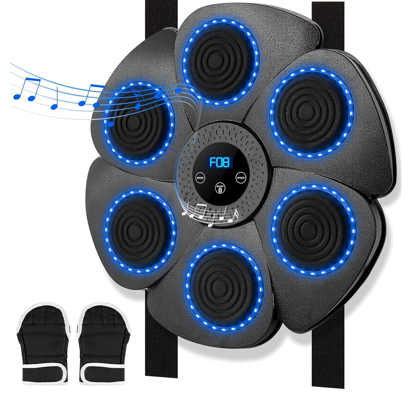 Interactive Music Boxing Machine with LED Lights & Bluetooth