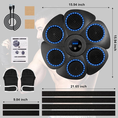 Interactive Music Boxing Machine with LED Lights & Bluetooth